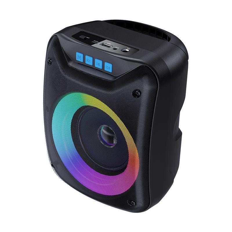 Przenośny Bezprzewodowy Głośnik Bluetooth z basowym głośnikiem stereo Subwoofer światło imprezowe disco LED flash radio FM Zewnętrzny głośnik bezprzewodowy