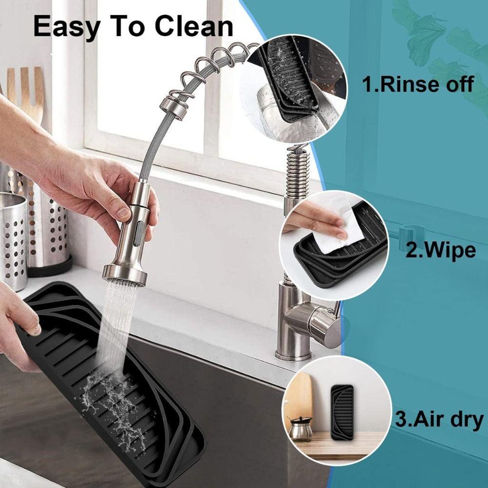 Silicone Refrigerator Drip Catcher Tray Anti-slip Fridge Spills Water Pad  Refrigerator