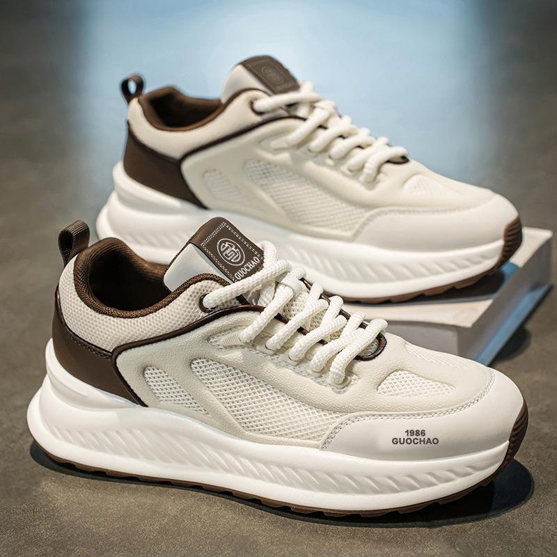 

Мужская обувь новая весенняя дышащая обувь из полой сетки повседневная универсальная увеличивающая рост беговая спортивная трендовая обувь 43