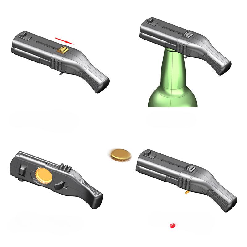 Multi-Functional Bottle Opener with Creative Launching Function, Cool Home Accessory Bottle Opener