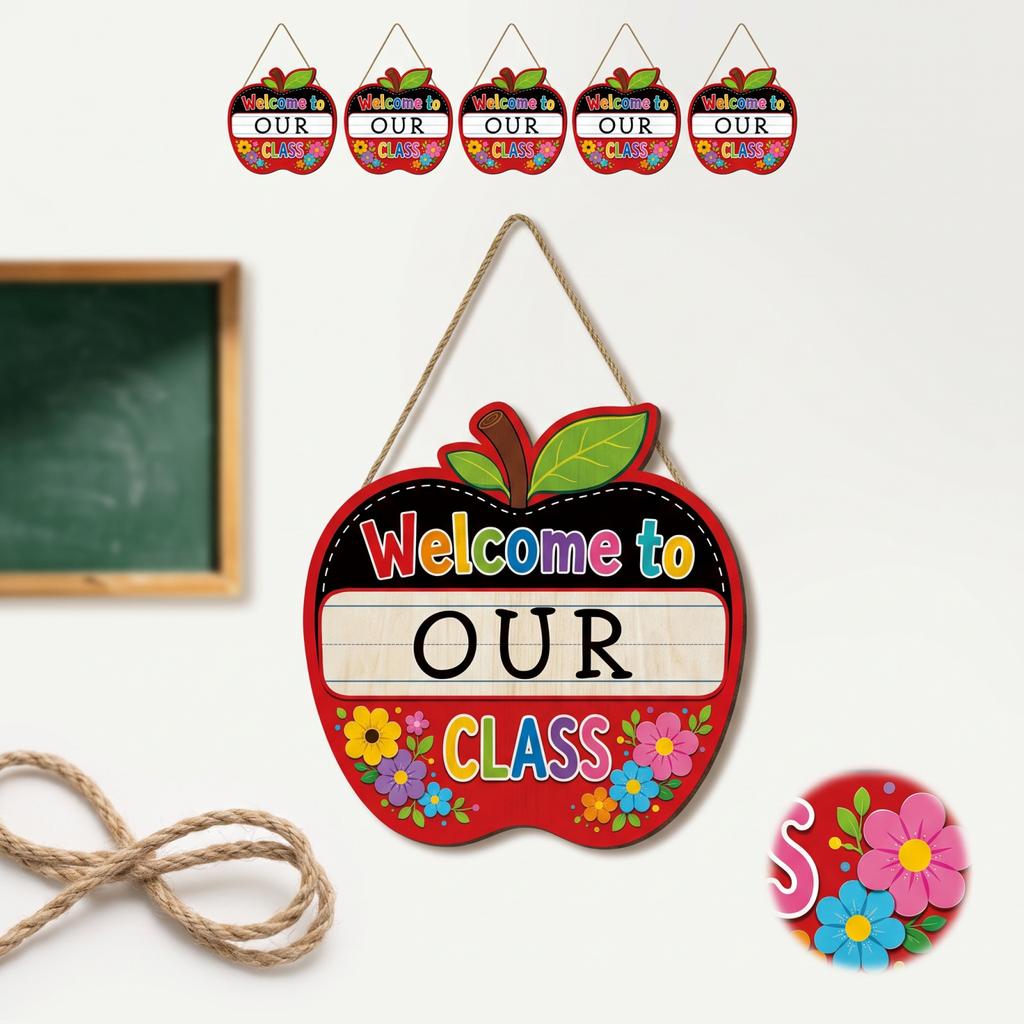 Back To School Door Sign Decorative Door Hanger for Day of School