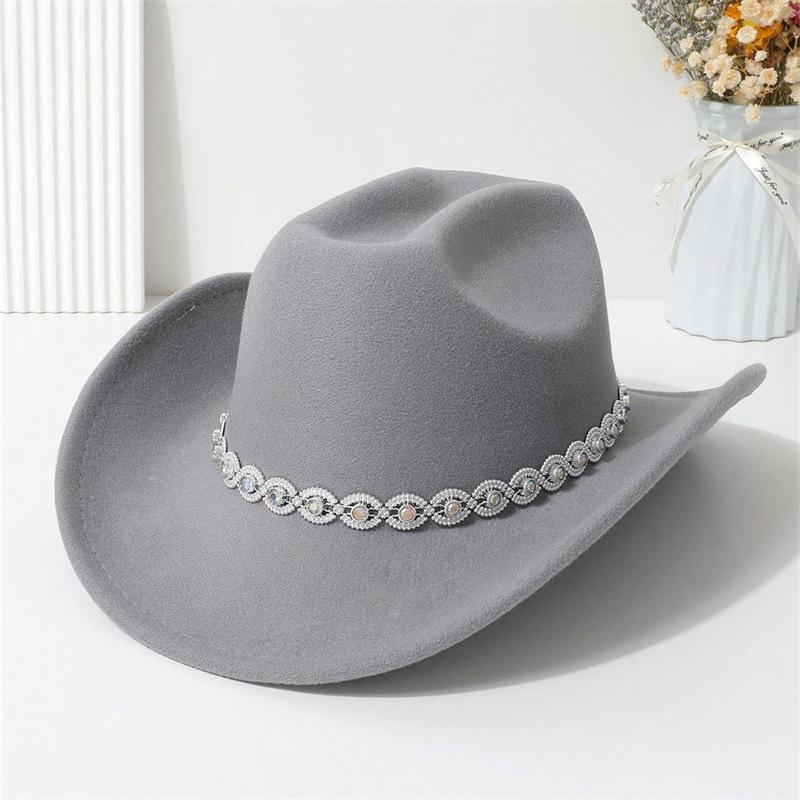 Men and Women Jazz Hat Party Festival Stage Performance Simple Top Hat High Quality Woolen Straw Hat Western Cowboy