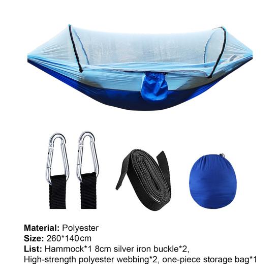 1 Set Hängematte Umweltfreundlich Atmungsaktiv Polyester Hohe Dichte Hängematte Moskitonetz für Wald