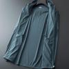 Men's Plus Size Ice Silk Detachable Hood Summer Jacket