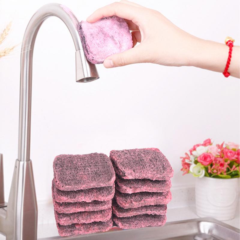 

Steel Wool 10 Pieces Metal Soap Pads Household Cleaning Sponges For Kitchen Accessories Dishwashing Supplies Washing Pans Oven CHINA