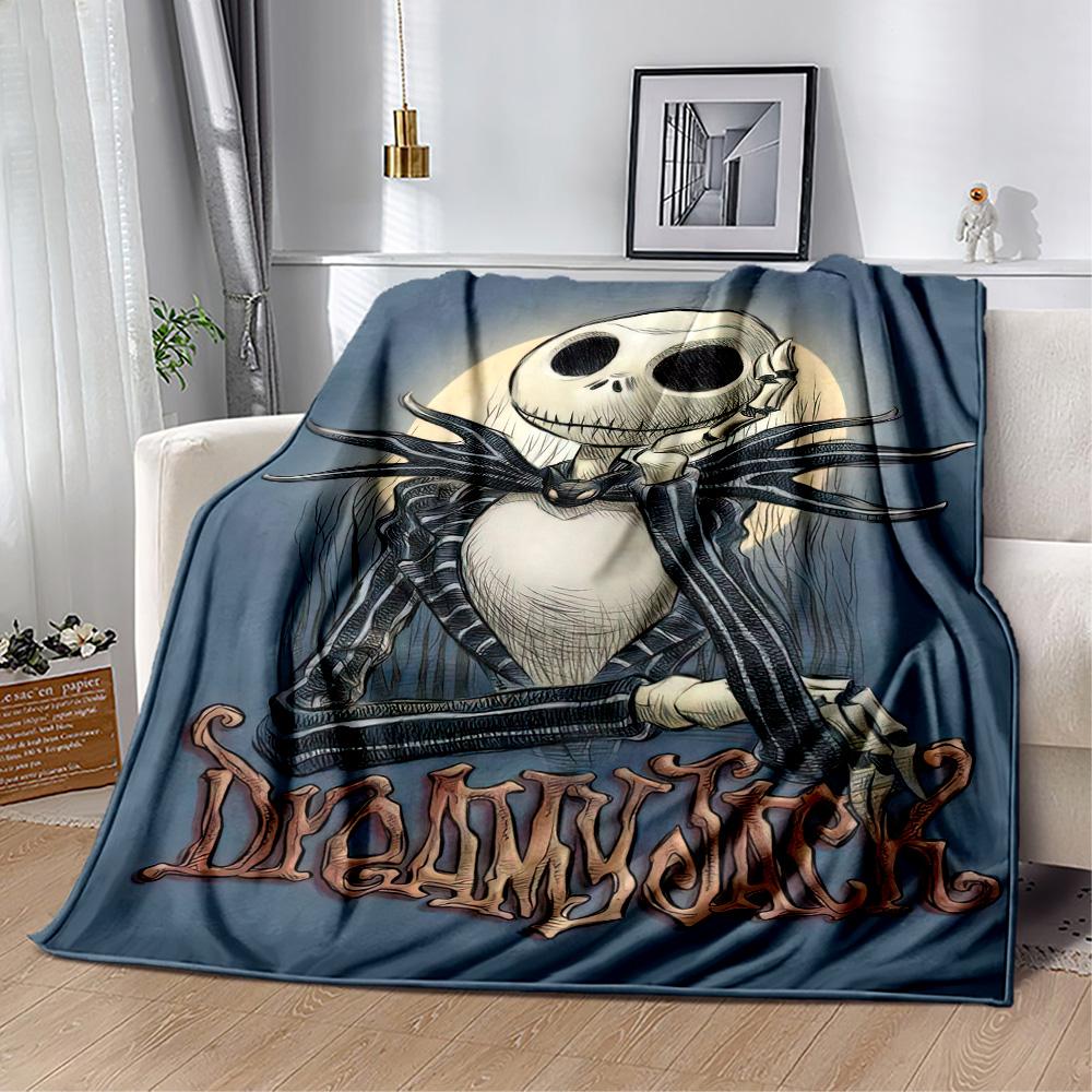 Christmas Nightmare Blanket Durable Comfort Perfect for Bed Seaside Couch All-Season Use Playful Design Ideal Gift for Friends Family Couples Picnic
