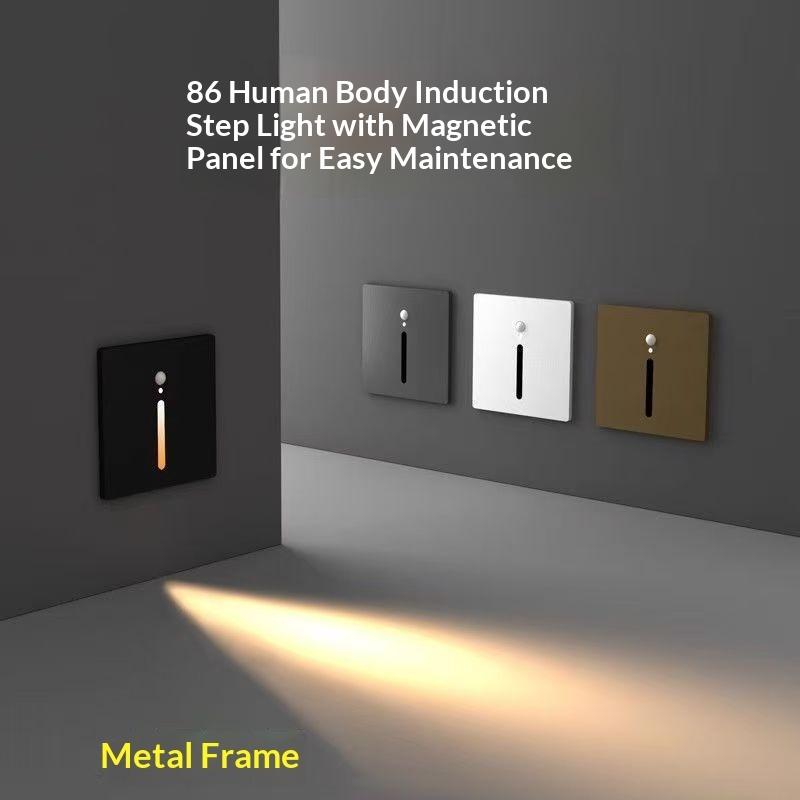 Sensor Stair Light Motion Detect Wall Sconce Lamp Automatic Nightlights Recessed Footlight for Step Ladder Bedroom Closet