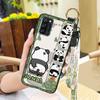 Back Cover Lanyard Phone Case For Blackview A100 Anti-knock Durable Anti-dust Phone Holder Panda Kickstand Soft case