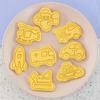 8pcs Set Cartoon Animal Cookie Molds-DIY Cake Printing Stencils Biscuit Press Stamp Embosser Figure Tools for Baking Enthusiasts