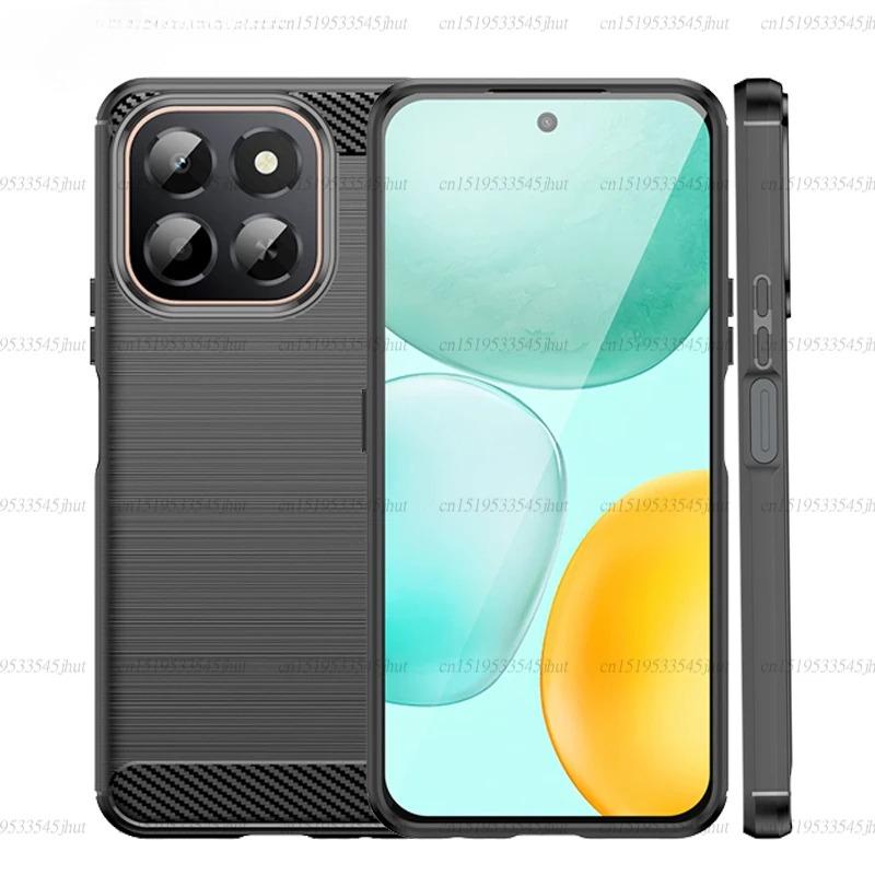 Soft TPU Funda For Honor X6C Shockproof Soft Silicone Carbon Fiber Back Cover Honor X6C Phone Case For Honor X6C Case 6.61 inch