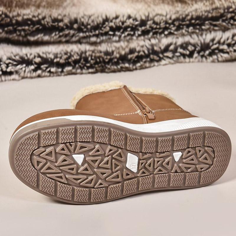 Fashion Fashion Women Snow Ankle Boots Leather Shoes 2024 Winter Trend New Fur Warm Cozy Woman Boots Casual Walking Cotton Botas Mujer