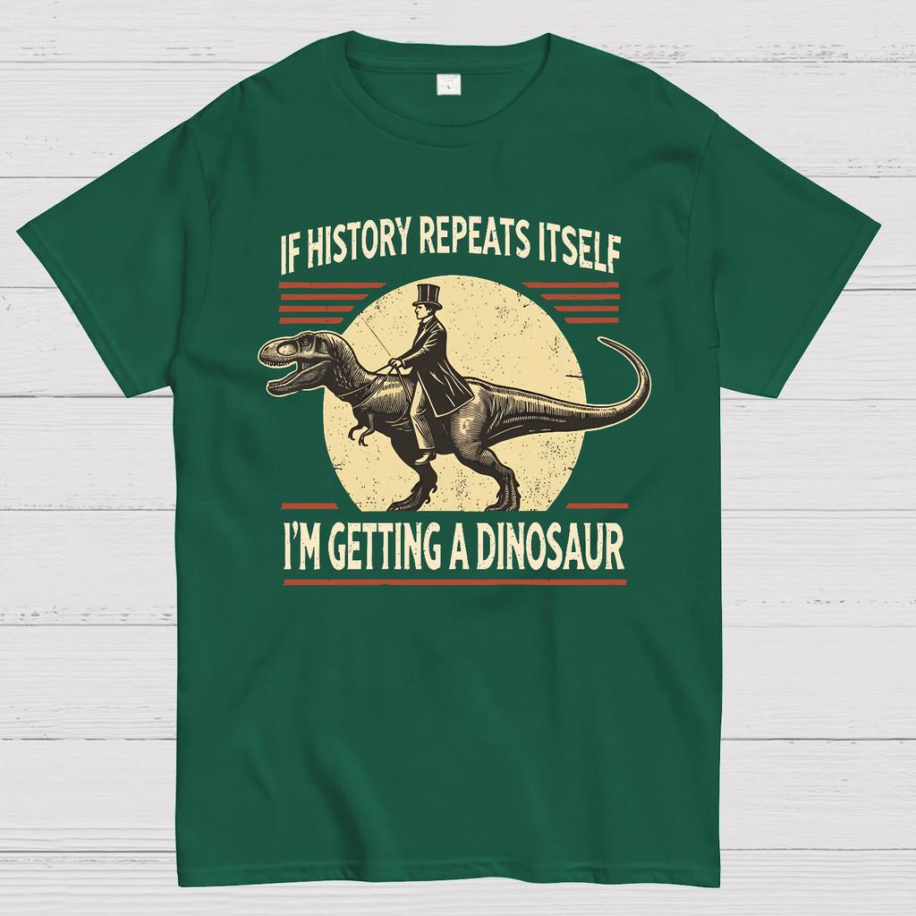 I'm Getting a Dinosaur Unisex 100% Cotton Summer Casual Cool Loose T-Shirt