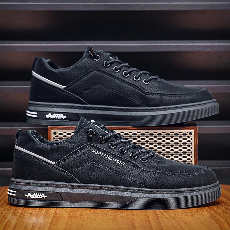 

Мужская обувь, осенняя рабочая нескользящая одежда, модная обувь для шеф-повара, легкая водонепроницаемая повседневная обувь для защиты труда 43 чёрный