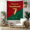 Cristiano Ronaldo Custom Your Name Wall Decor Tapestry Art For Pet Memorial Birthdaywedding Party Backdrop Family Gift