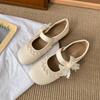 Retro vielseitige französische leichte Mund Dicke Ferse EinzelSchuhe Damen Sommer 2025 Neue Modelle mit Röcken, High-End weiche Sohle Mary Jane Schuhe