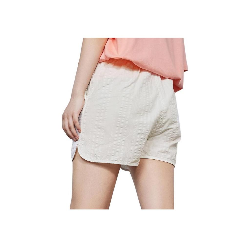 Li Ning Sports Trend Serie Einfarbige Lässige Sportshorts mit geradem Bein Damen Shorts Wolkenweiß AKSS344-2