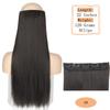 MERISIHAIR Langt rett syntetisk hårforlengelse 5 klips inn høytemperatur 22 tommer 120 g fiberhår for kvinner