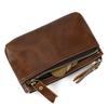 Genuine Leather Zipper Coin Wallet Men Wowen Natural Leather Small Short Purse Card Holder Cash Clutch Wallets Key Ring