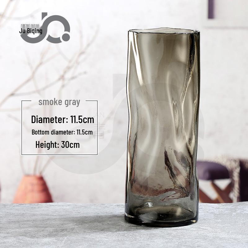 Nordic Clear Glass Vase for Lucky Bamboo - Stylish Living Room Decor & Floral Arrangements