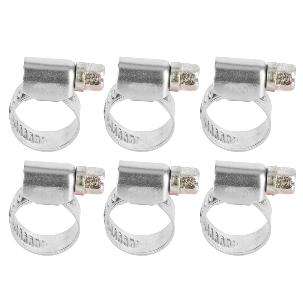 20Pcs Hose Clamp Stainless Steel Rustproof Anticorrosion Sturdy Hose Clip for Motor Vehicles Petrochemicals