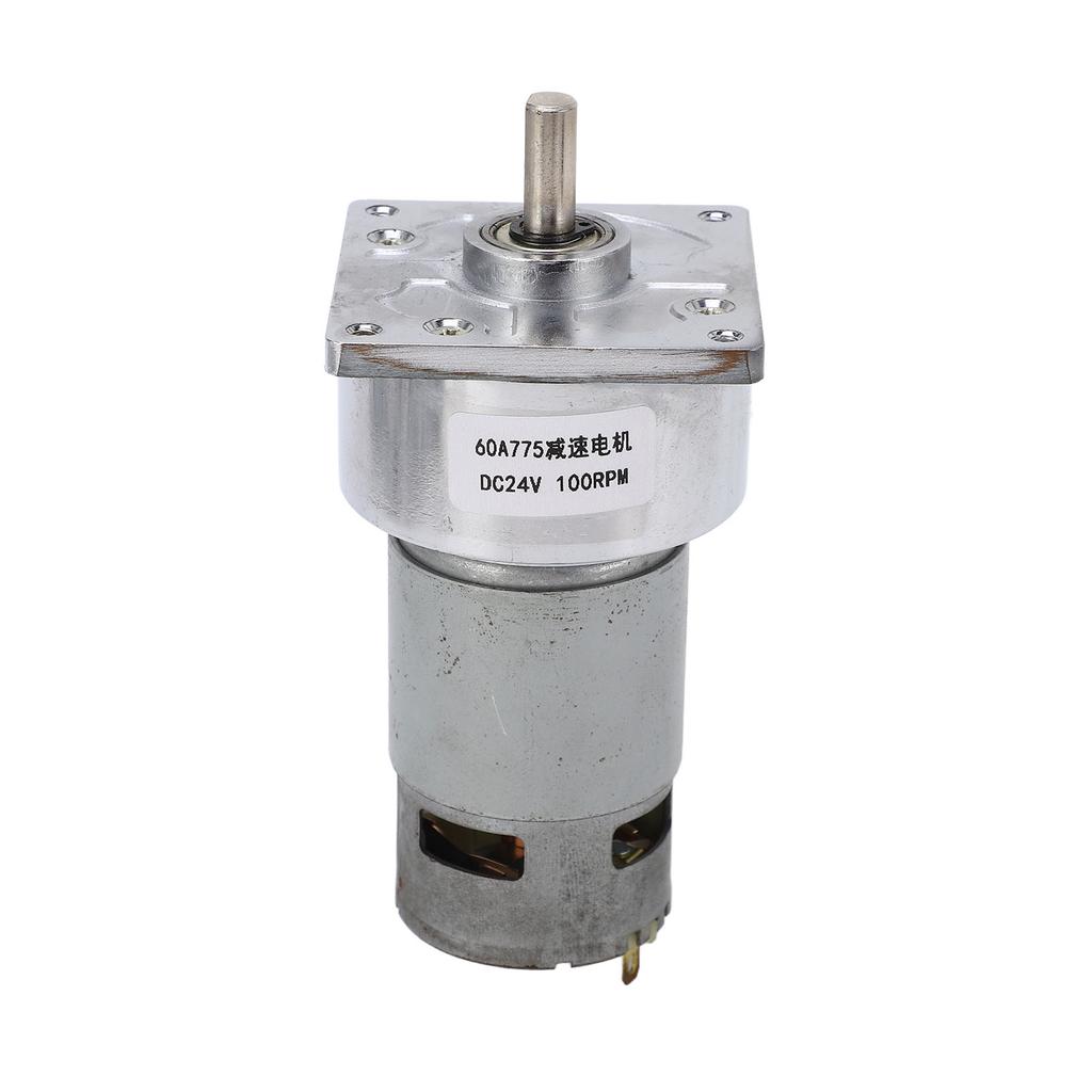 Gear Motor DC 24V 3.8A Speed Reduction Self Locking Reversible Worm Geared Motor for Machine 100RPM
