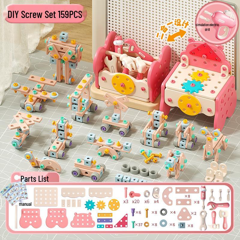 Xiaobei Hippo Toolbox: TikTok-Inspired Electric Drill & Screw Set for Kids