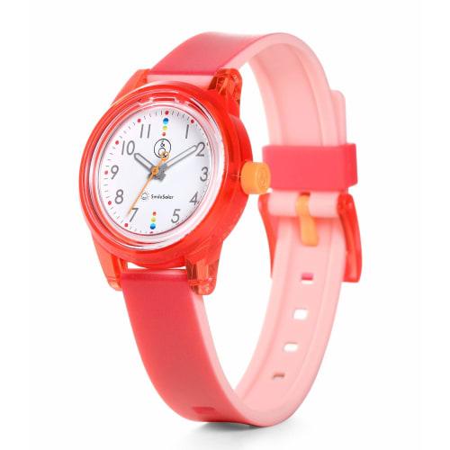 Citizen Q&Q Smile Solar Watch, Solar-Powered, Analog, Matching Style, 10 ATM Water Resistant, 32mm Diameter, RP29-011, Red