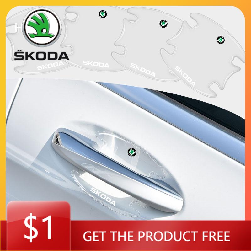 Car Sticker Car Door Anti-collision Strip Door Handle Protection Strip For Skoda Octavia Fabia Kamiq Kapoq Kodiaq Rapid SCALA Su NL6