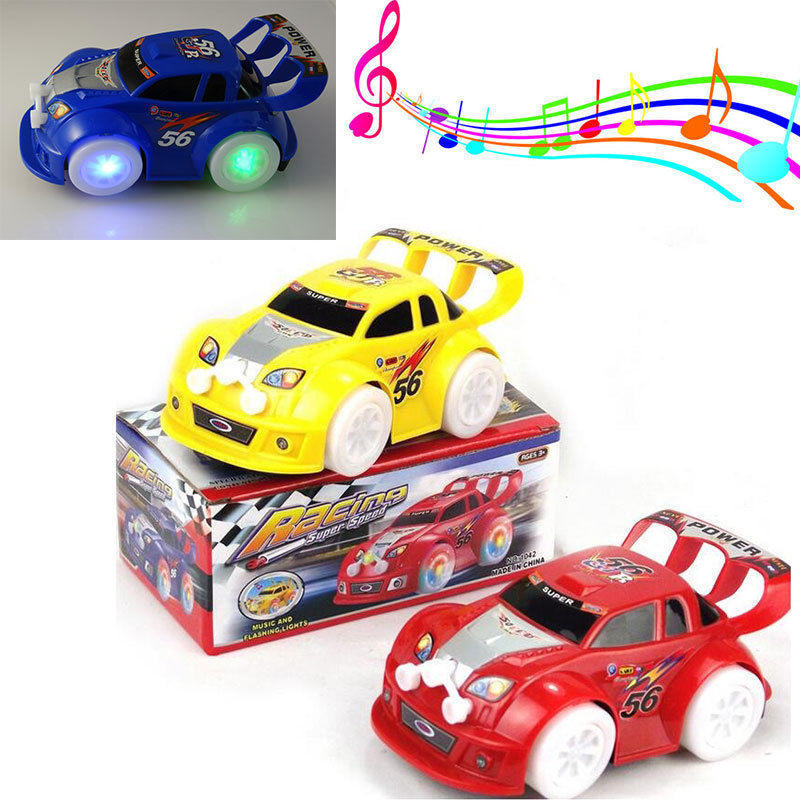 Funny Flashing Music Racing Car Electric Automatic Toy Boy Kid Birthday Gift New