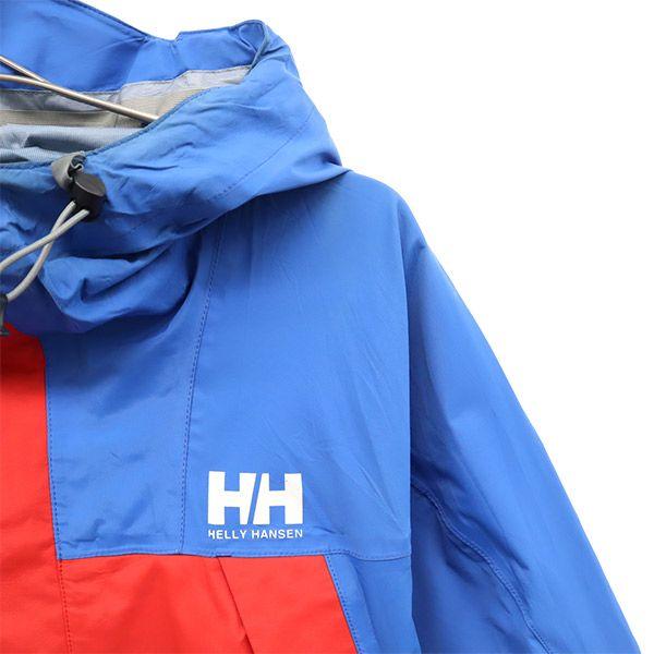 HELLY HANSEN switching Nylon Mountain parka L Red x blue Outdoor Jacket Men's Used
