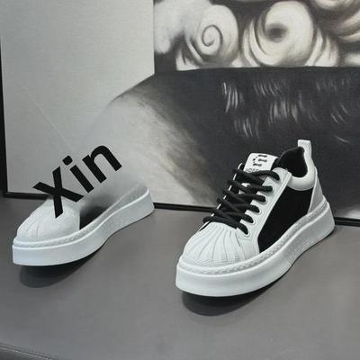 Men's 2024 Shell Toe Breathable Sport Shoes - Trendy, European-Style, Light Luxury, Thick-Soled Casual Footwear