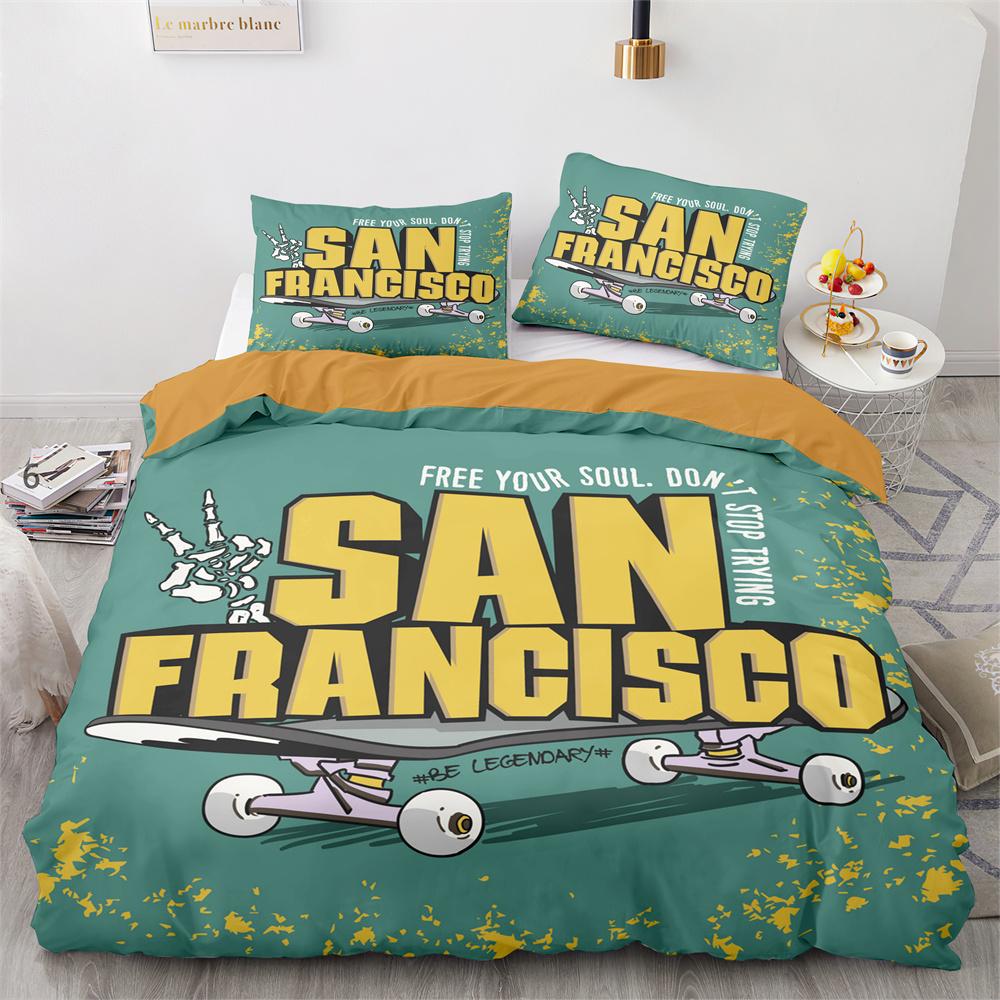 

Комплект постельного белья Skateboard Full Size 3D Santa Claus полиэстеровый пододеяльник Skateboard Одеяло Cover Hip Hop Style King Twin Size EU single(135x200cm)