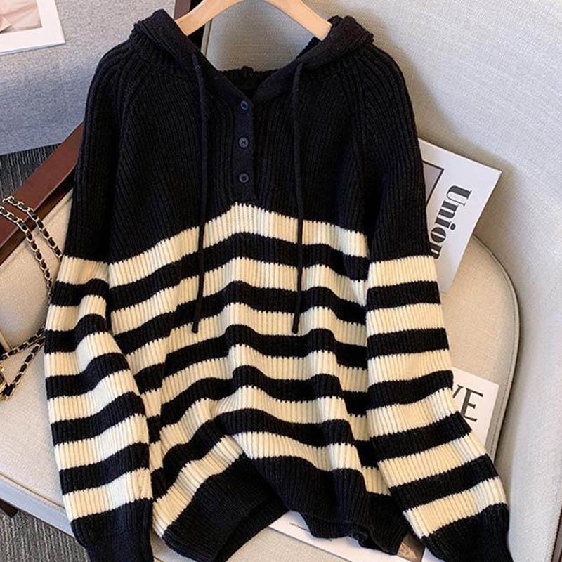 Sweater for Women Autumn Winter Thickened Pullover Warm Knitted Stretchy Long Sleeve Oversize Jumper Tops