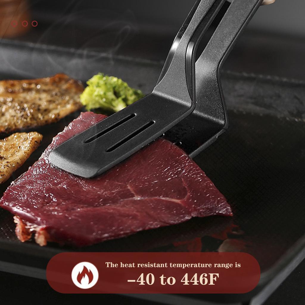 Nerezová ocelová steaková svorka Silikonový úchop Obracací kleště Špachtle na vejce Kleště Klip 3 v 1 Kleště na smažení palačinek Kuchyňské doplňky