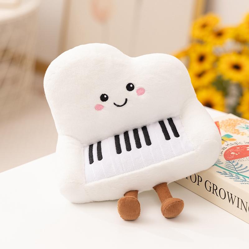 Lovely Instrument Combination Plush Saxophone Guitar Doll Guzheng Toy Piano Soft Pillow Gift For Children