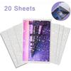 20 Sheets Cold Laminating Film Broken Glass Hologram Card Photo Laminating Film Sticker A4 Star Shiny Dot Photo Holographic Film