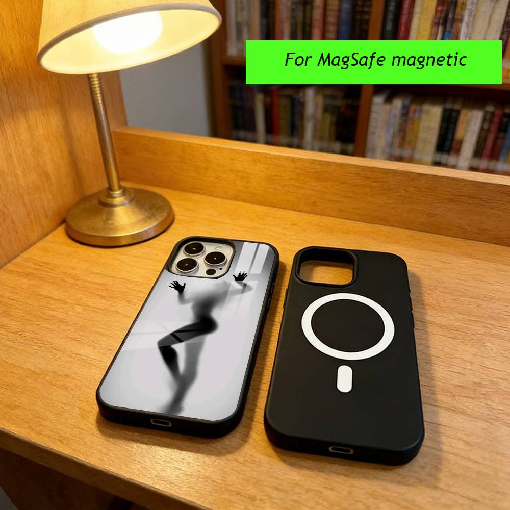 Dark Horror Art Phone Case For iPhone17,16,15,14,13,12,11 Plus,Pro Magnetic with Magsafe Wireless Charging