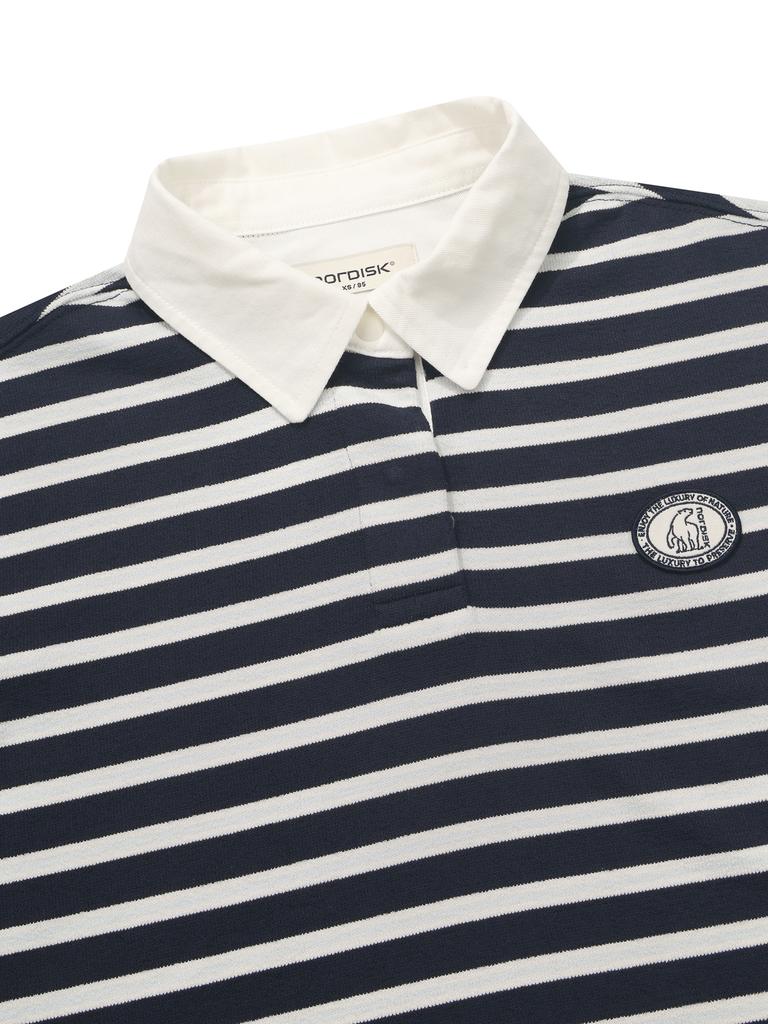 NORDISK Preppy Rugby Polo Short Sleeve T-Shirt - W_Navy