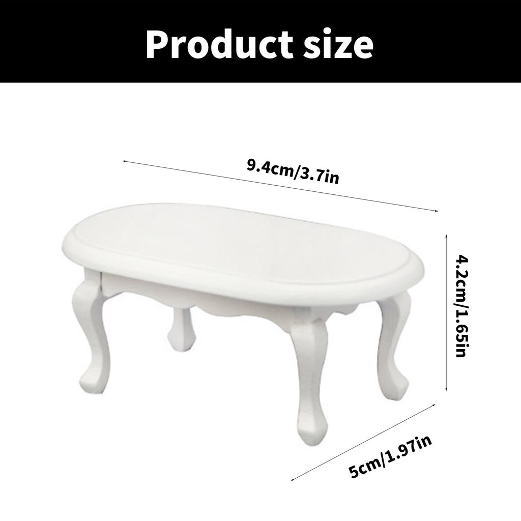 1:12 Dollhouse Miniature Furniture Coffee Table Dollhouse Living Room Decoration Model Tea Table Dollhouse Accessories