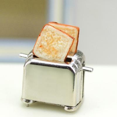 Dollhouse Mini Toaster With Toaster Doll House Creative Kitchen Breakfast Toaster Cute Home Decor
