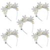 5xChristmas Glowing Hair Band Light Up Head Band Xmas Tree Hairband Creative Flashing Headwear Performances Photo Props