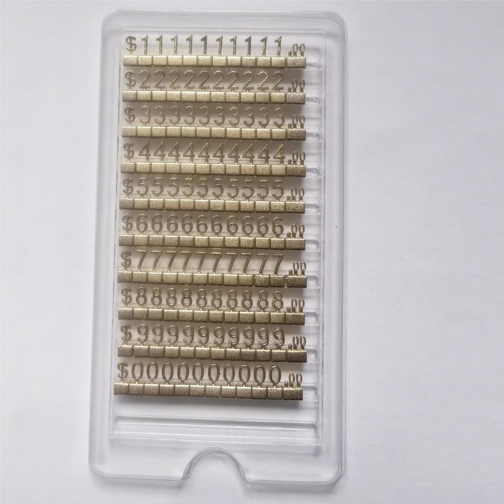 Gold Perfume Metal Currency Price Tags for Jewelry Accessories 3D Ornaments