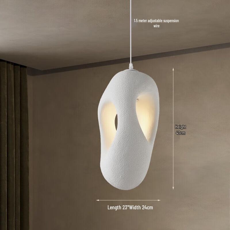 Wabi-sabi Style Cement Grey Staircase Chandelier