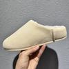 Thin Bottom Lightweight Versatile Fur Integrated Snow Cotton Shoes 2025 New One-pedal Small Potato Fluff Bag Head Drag Tide