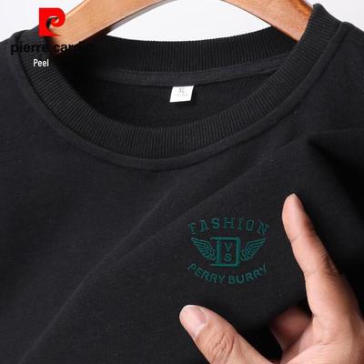 Pierre Cardin Men's Embroidered Letter Round Neck Sweatshirt