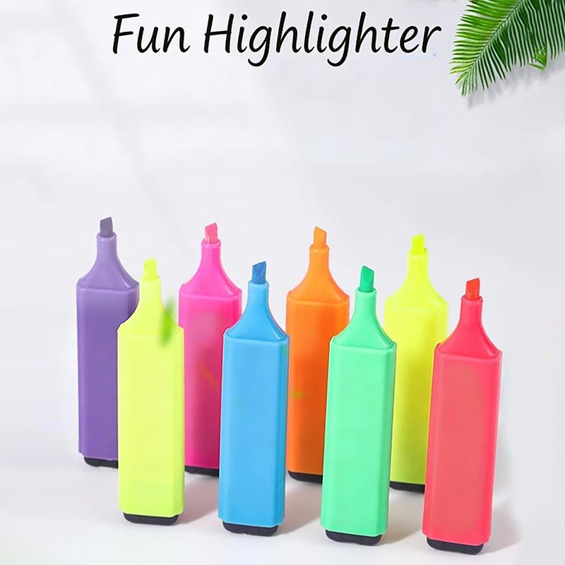 Highlighter Pens 4/6/8 Colors Color Key Light Drawing Note Taking Japanese Marker