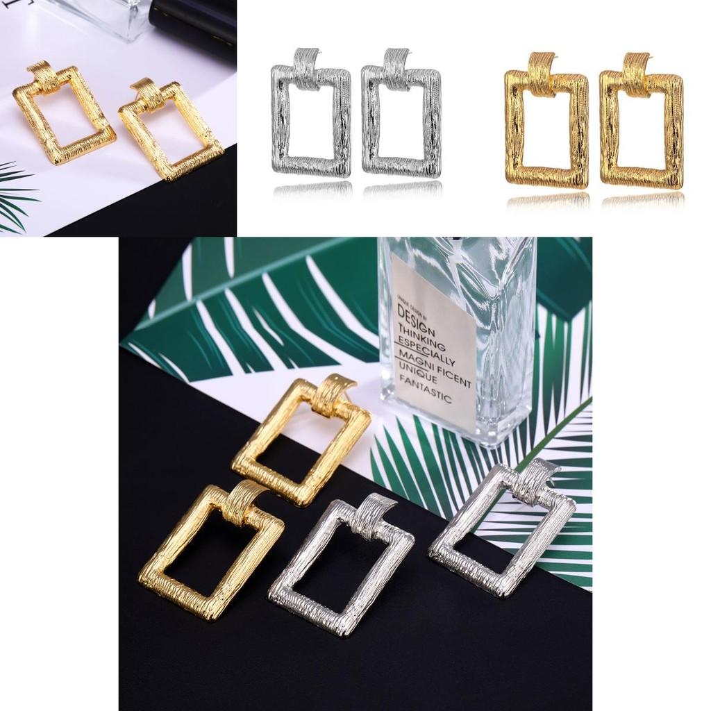 Elegant Geometric Alloy Earrings For Women Fashionable Street Style Jewelry