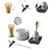 8-teiliges Matcha-Set mit Schale, Bambusbesen, Löffel und Tuch für Teeliebhaber