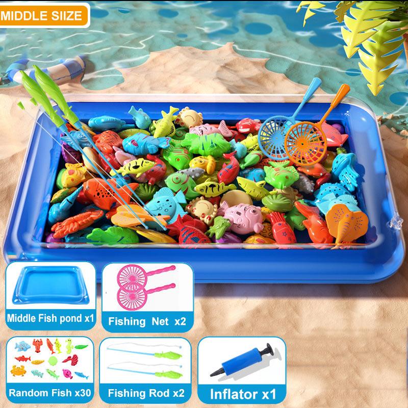 Magnetic Fishing Set Inflatable Pool Party Model Play Games & More Perfect Summer Outdoor Toy kids for Birthday Christmas Gifts