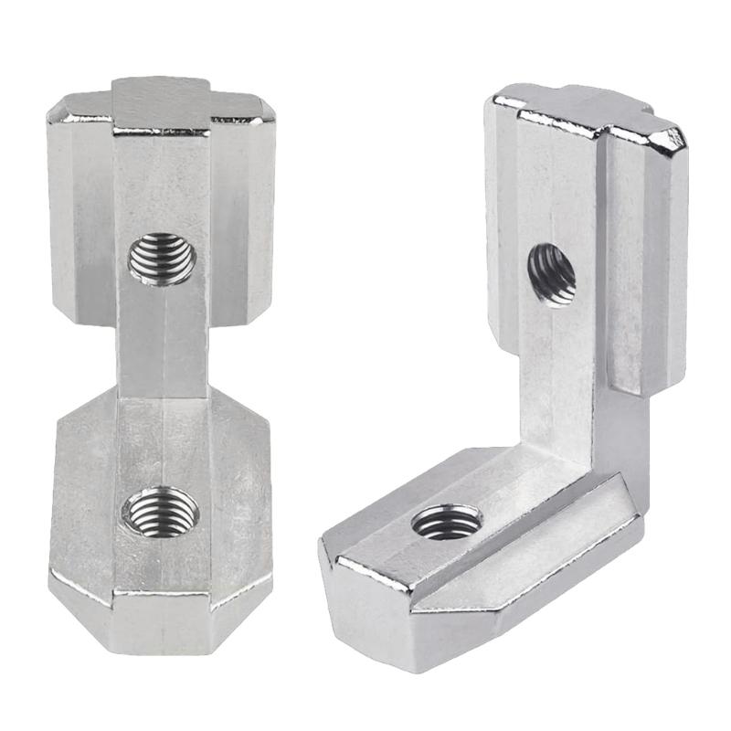 10Pieces Sturdy Stainless Steel L Shaped Brackets for 8mm Slot Aluminum Frame Right Angles Connection Daily Use